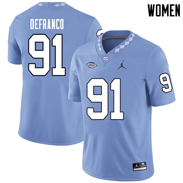 Jordan Brand Women #91 Nolan DeFranco North Carolina Tar Heels College Football Jerseys Sale-Carolin